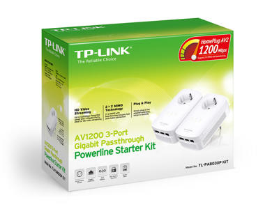 TP-Link TL-PA8030P KIT 1200 Mbit/s Ethernet LAN Hvid 2 stk