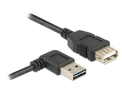 DeLOCK 1m, USB 2.0-A - USB 2.0-A USB-kabel USB A Sort