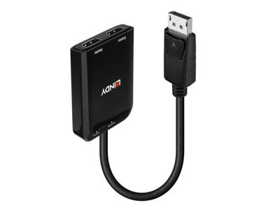 Lindy 38433 videokabel adapter DisplayPort 2 x HDMI