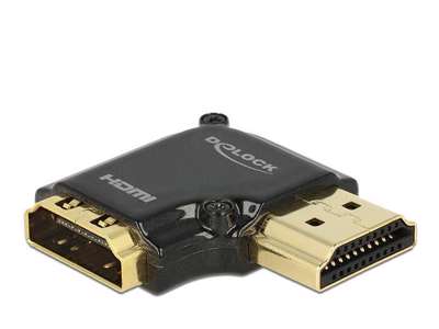 DeLOCK HDMI-A/HDMI-A, F/M, 90° Sort