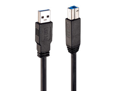 Lindy 43098 USB-kabel USB 3.2 Gen 1 (3.1 Gen 1) 10 m USB A USB B Sort