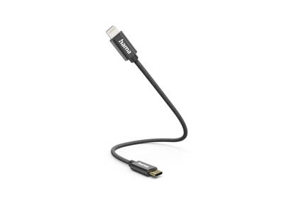 Hama 00201601 Lightning kabel 0,2 m Sort