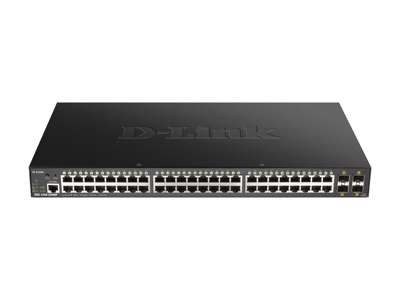 D-Link DGS-1250-52XMP netværksswitch Administreret L3 Strøm over Ethernet (PoE) Sort