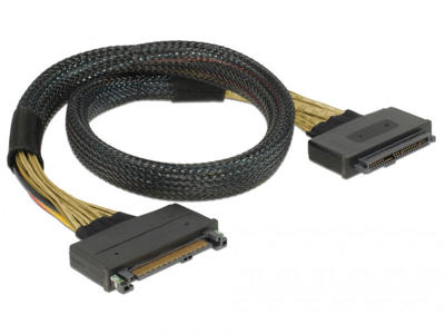 DeLOCK 85738 Serial Attached SCSI (SAS)-kabel 0,5 m 4 Gbit/sek. Sort