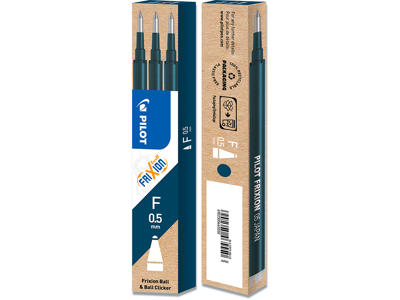 Rollerball gelpen refill, 0.5 mm, 0.25 mm, Blåsort, Pilot FriXion BLS-FR5-S3-BB