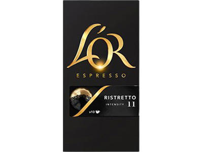 Kaffekapsler, Til Nespresso maskiner, Ristretto, 10 stk pr pakke, L´OR 