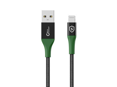 Microconnect MC-SMART USB A-L-2 Lightning kabel 2 m Sort, Grøn