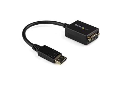 StarTech.com DP2VGA2 videokabel adapter 0,225 m DisplayPort VGA (D-Sub) Sort