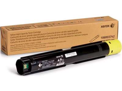 Toner, C7020/7030, Yellow-gul, 9.800 sider, Xerox VersaLink 106R03742