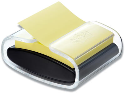 Memonote-dispenser, Til Z-fold notes, 76x76 mm, 1 blok, Post-It Super Sticky Z-Notes