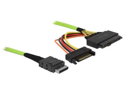 DeLOCK 85756 Serial Attached SCSI (SAS)-kabel 1 m Sort