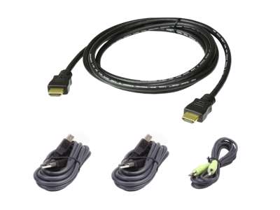 ATEN 2L-7D02UHX4 KVM-kabel Sort 1,8 m