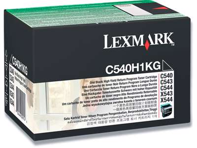 Toner, C540H1KG, Black-sort, 2.500 sider, Lexmark 