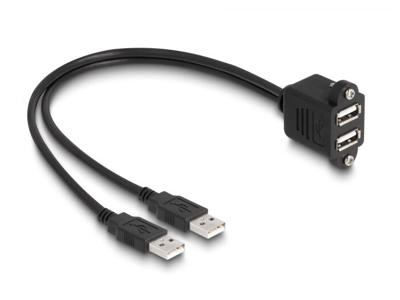 DeLOCK 88105 kabel kønsskifter 2 x USB Type-A Sort