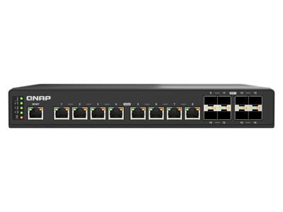 QNAP QSW-IM3216-8S8T netværksswitch Administreret 10G Ethernet (100/1000/10000) Sort