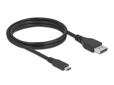 DeLOCK 86038 videokabel adapter 1 m USB Type-C DisplayPort Sort