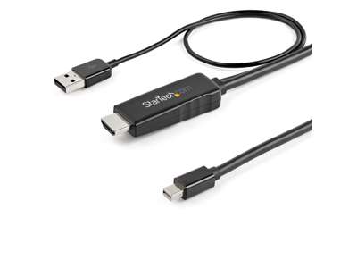 StarTech.com HD2MDPMM1M videokabel adapter 1 m HDMI Type A (Standard) Mini DisplayPort Sort