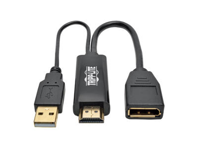 Tripp Lite P130-06N-DP-V2 videokabel adapter 0,15 m HDMI DisplayPort Sort