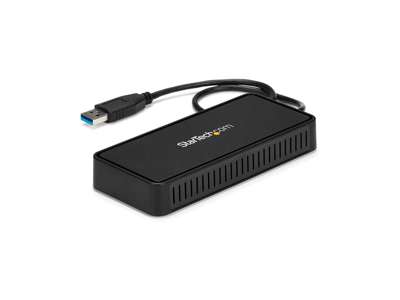 StarTech.com USBA2DPGB dockingstation Ledningsført USB 3.2 Gen 1 (3.1 Gen 1) Type-A Sort