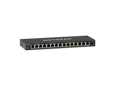 NETGEAR GS316EP-100PES netværksswitch Administreret Gigabit Ethernet (10/100/1000) Strøm over Ethernet (PoE) Sort