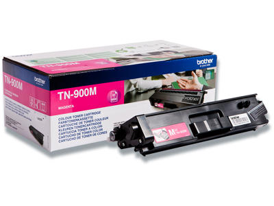 Toner, TN900M, Magenta-rød, 6.000 sider, Brother 