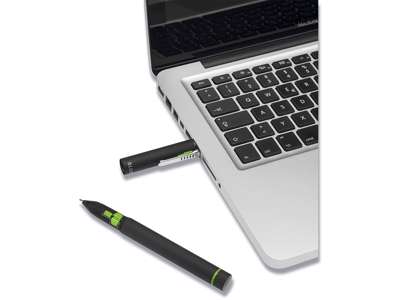 Pegepind, Kuglepen - Stylus pen og laser pointer i én, Sort, Med clip, Leitz Complete Pro 2