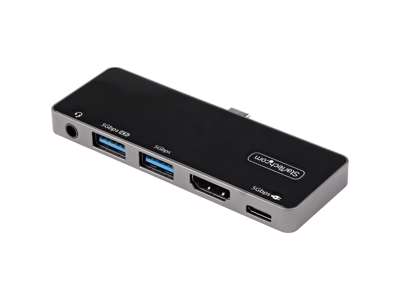 StarTech.com DKT30ICHPD dockingstation Ledningsført USB 3.2 Gen 1 (3.1 Gen 1) Type-C Sort, Sølv