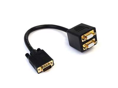 StarTech.com VGASPL1VV VGA kabel 0,3 m VGA (D-Sub) 2 x VGA (D-Sub) Sort