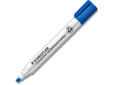 Whiteboard marker, Skrå spids, Blå, 2-5 mm, Staedtler Lumocolor 351