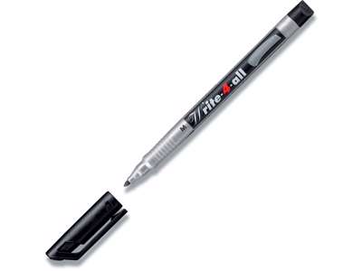 Marker, Rund spids, 1 mm, Sort, Stabilo Write 4 All 146 M