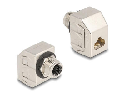 DeLOCK 60685 kabel kønsskifter M12 RJ45 Sølv