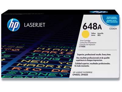 Toner, 648A, Yellow-gul, 11.000 sider, HP CE262A