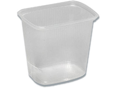 Plastbakke klar 500 ml 1000 stk.