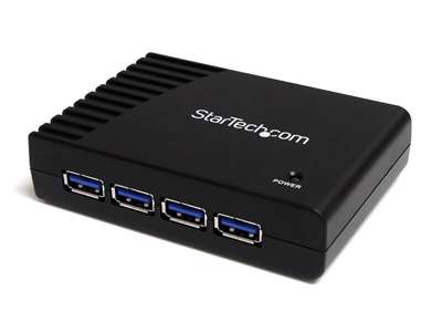 StarTech.com ST4300USB3EU interface hub 5000 Mbit/s Sort