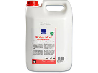 Skyllemiddel, Uden farve og parfume, 5 liter, Abena Puri-Line