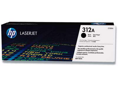 Toner, 312A, Black-sort, 2.400 sider, HP CF380A