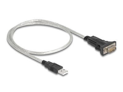 DeLOCK 64267 serielkabel Sort, Transparent 0,5 m USB Type-A DB-9