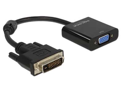 DeLOCK 0.16m DVI-D/VGA 0,245 m VGA (D-Sub) Sort