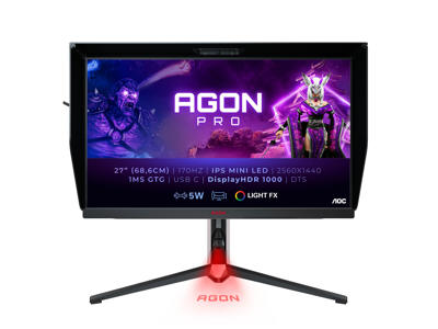 AOC AG274QXM computerskærm 68,6 cm (27") 2560 x 1440 pixel Quad HD LED Sort, Rød