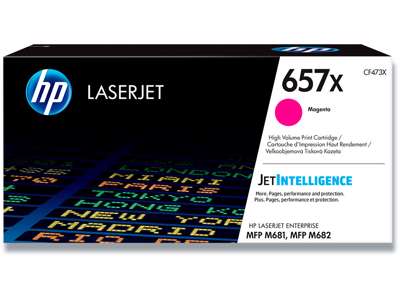 Toner, 657X, Magenta-rød, 23.000 sider, HP CF473X