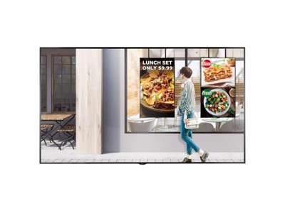 LG 75XS2E-B skilte display Digital fladpaneldisplay 190,5 cm (75") LED 2500 cd/m² 4K Ultra HD Sort 24/7