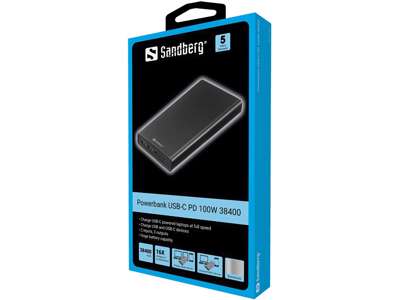 Sandberg 420-63 powerbank Lithium-Ion (Li-Ion) 40000 mAh Sort