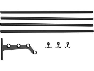 Hattehylde tillægsdel, Nostalgi, Modelnr 291, L=1000 mm sort/sort, Essem Design DK