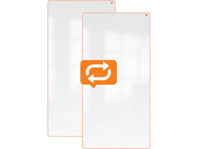 Whiteboard tavle, Dobbeltsidet, 180x90 cm, Orange kant, Nobo Move & Meet