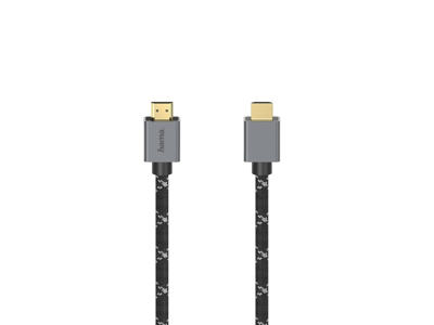 Hama 00200504 HDMI-kabel 2 m HDMI Type A (Standard) Sort, Grå