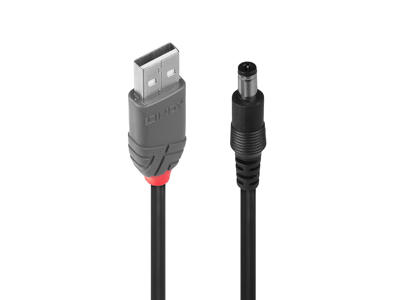 Lindy 70268 USB-kabel USB 2.0 1,5 m USB A DC Sort