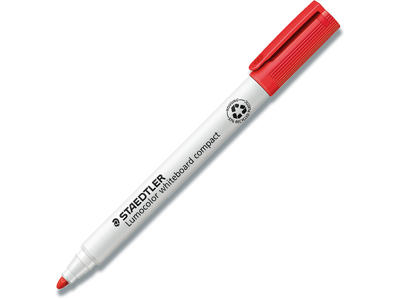 Whiteboard marker, Rund spids, Rød, 1-2 mm, Staedtler Lumocolor 341