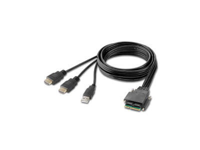 Belkin F1DN2MOD-HC-H06 KVM-kabel Sort 1,8 m