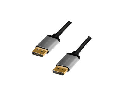 LogiLink CDA0100 DisplayPort kabel 1 m Sort, Grå