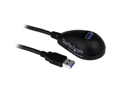 StarTech.com USB3SEXT5DKB USB-kabel USB 3.2 Gen 1 (3.1 Gen 1) 1,5 m USB A Sort